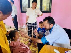 Children and adults receive free screening and medicines and glasses when necessary.